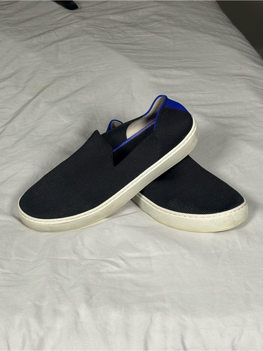 Rothy’s Black Knit Slip On Sneakers Women’s Size 8